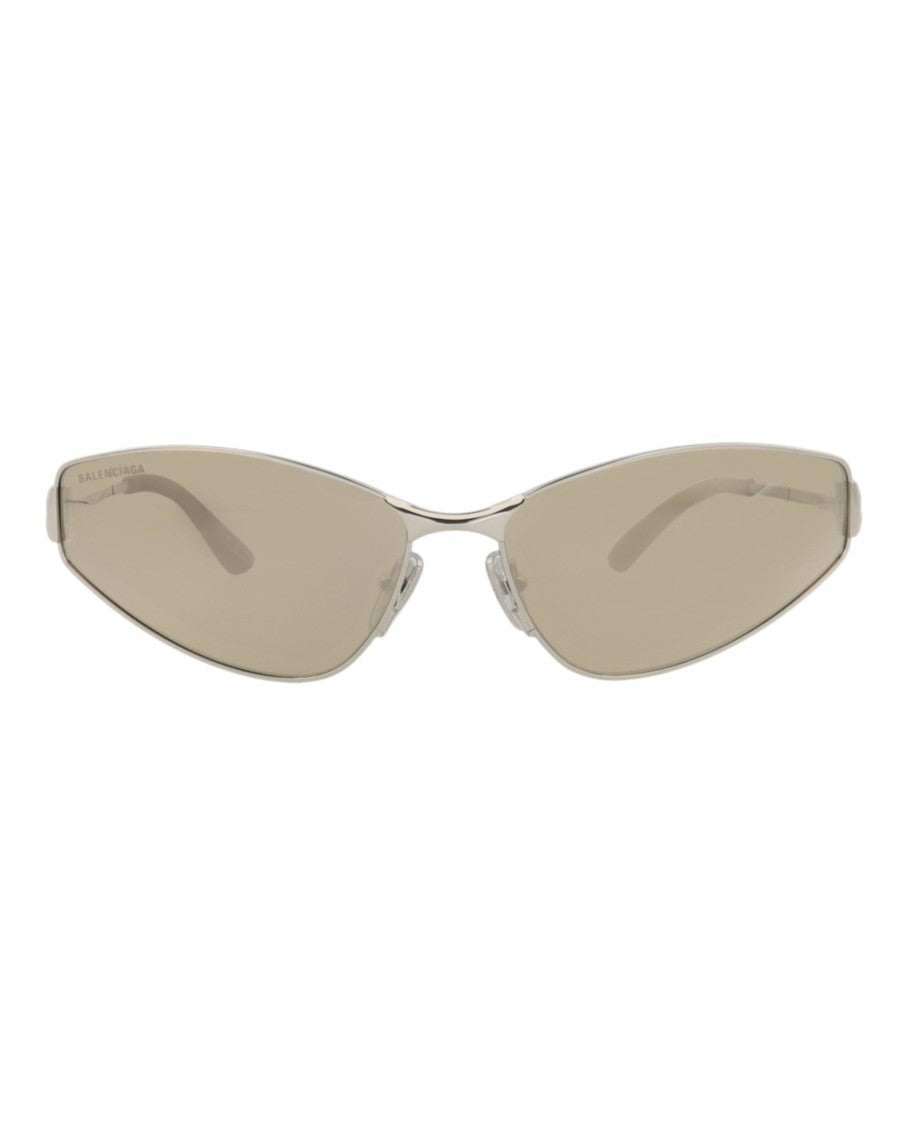 Balenciaga Cat Eye-Frame Metal Sunglasses With Distinctive Cutout Detail