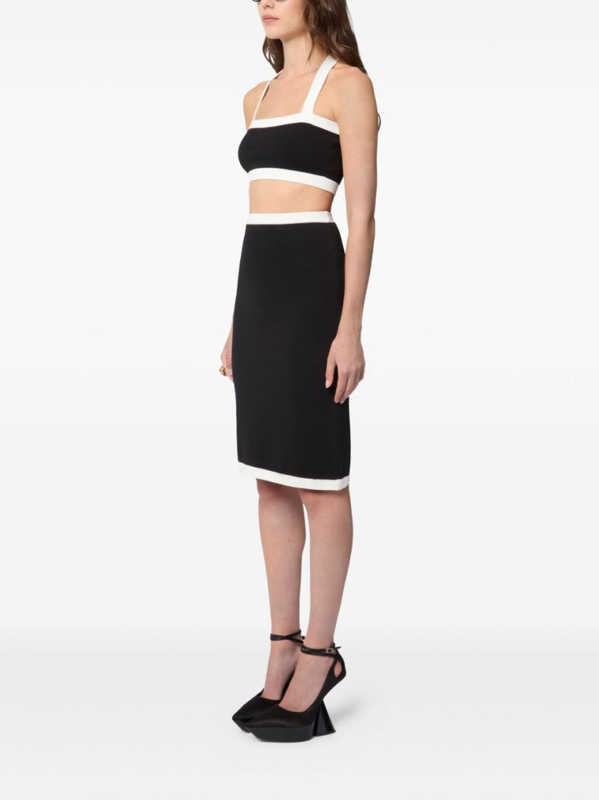 Nina Ricci Slim-Fit Black Midi Skirt