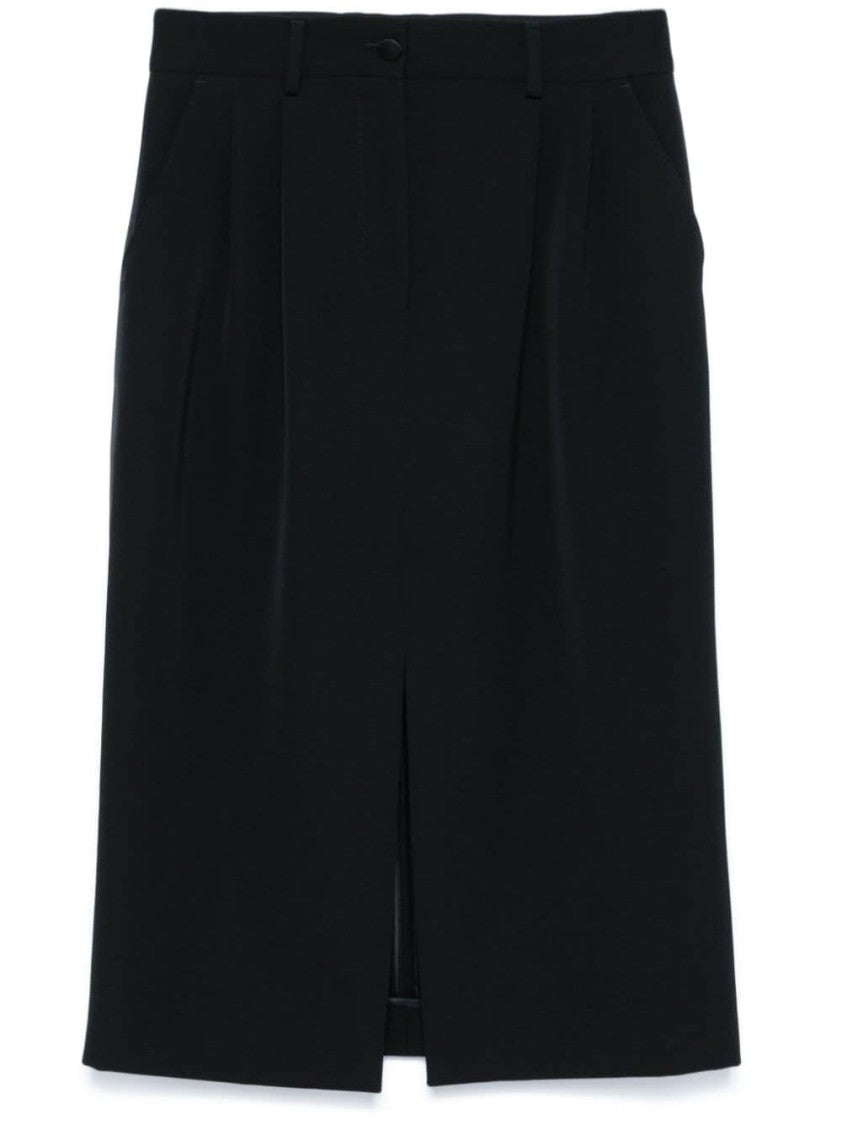 Dolce & Gabbana Tailored Black Wool Skirt
