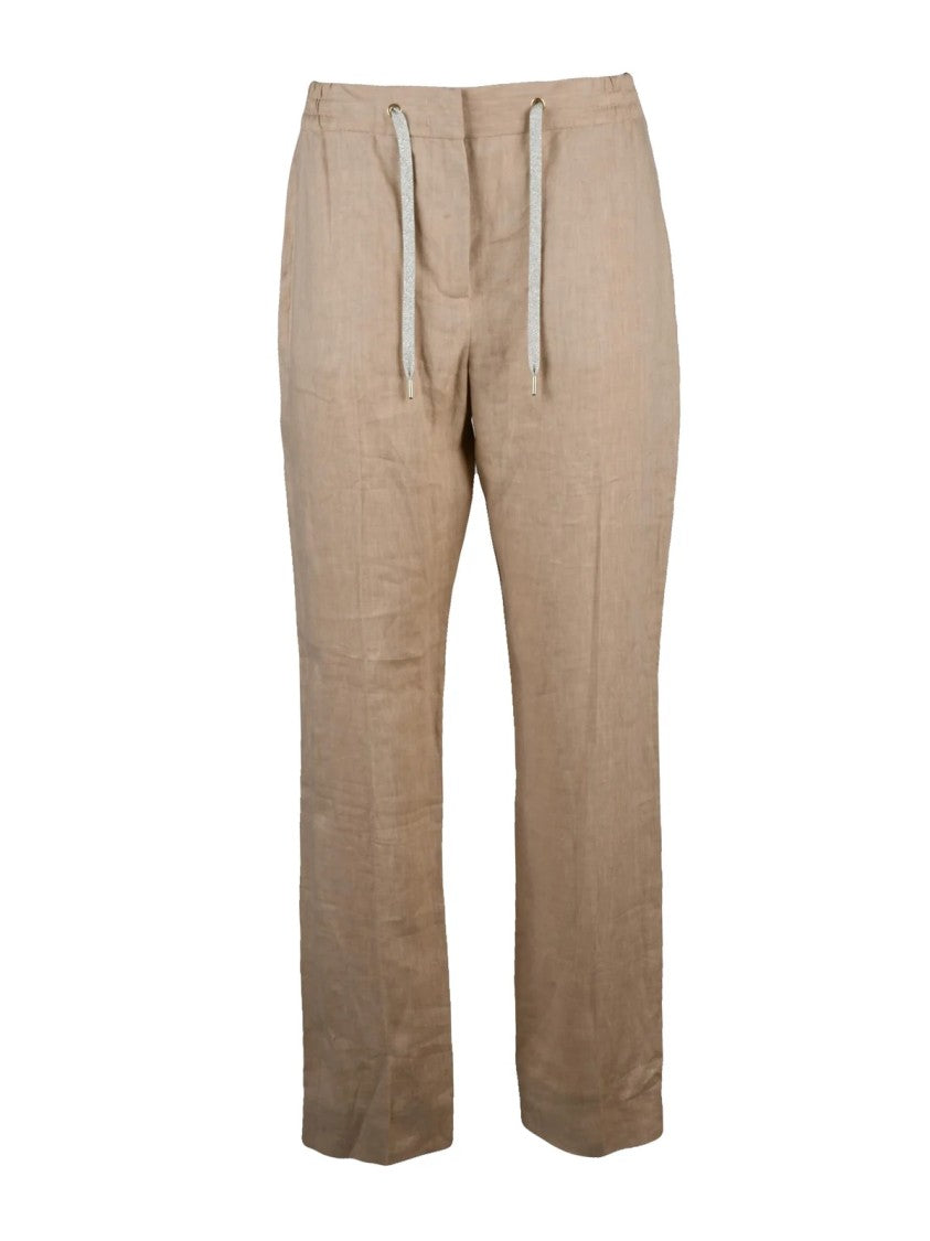 Eleventy Linen Chino Trousers - Beige