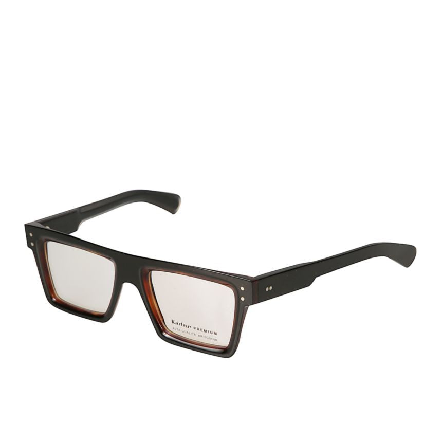 Kador Premium 7 Bold Rectangular Frame Eyeglasses With Tortoiseshell Accents