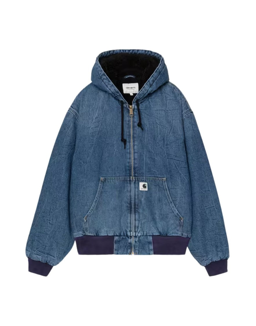 Carhartt Wip Blue Marble Wash Smith Denim Hooded Jacket