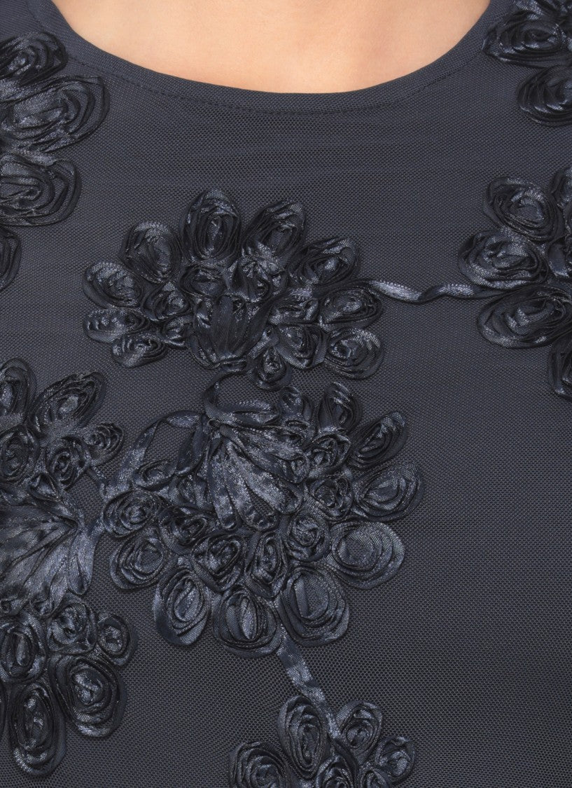 Rotate Tulle Dress With All-Over Rose Details