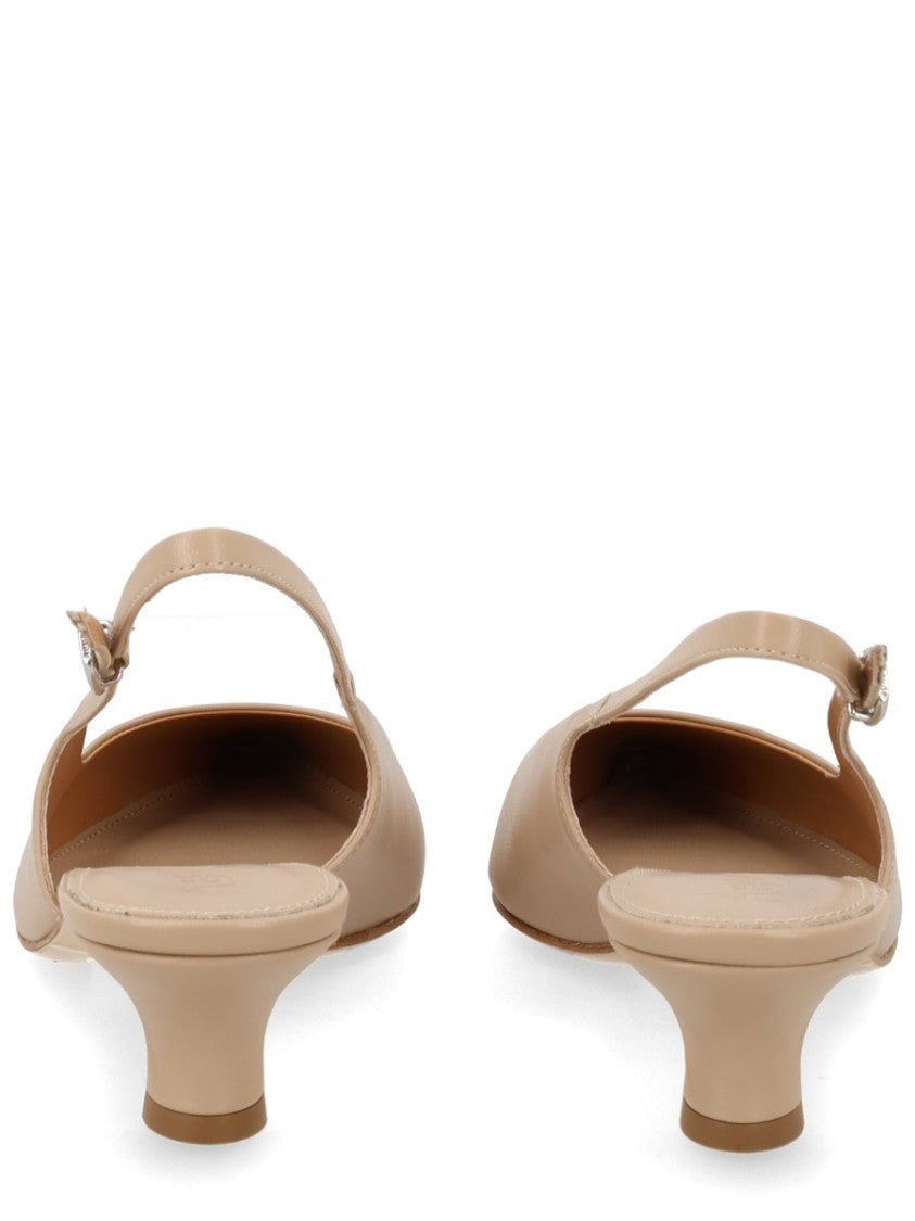 Aeydē Pointed Toe Slingback Smooth Leather Pumps