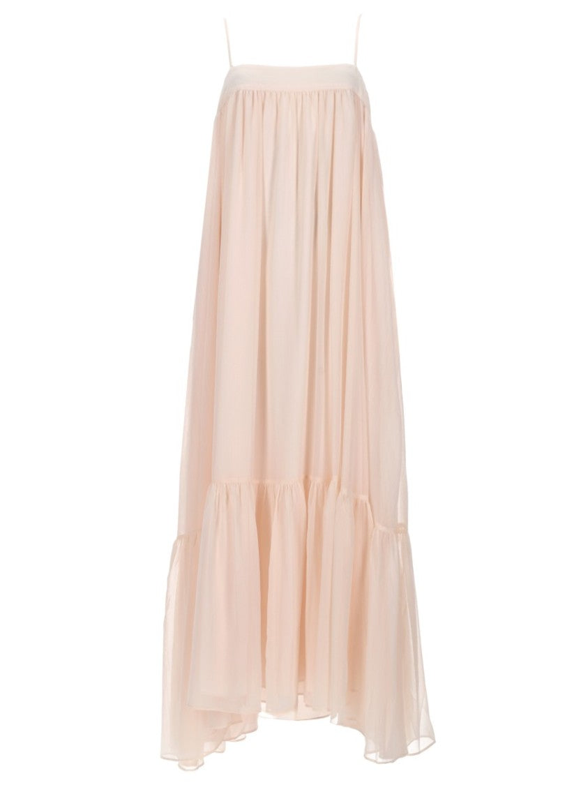 Rotate Birger Christensen Flowing Spaghetti Straps Chiffon Dress