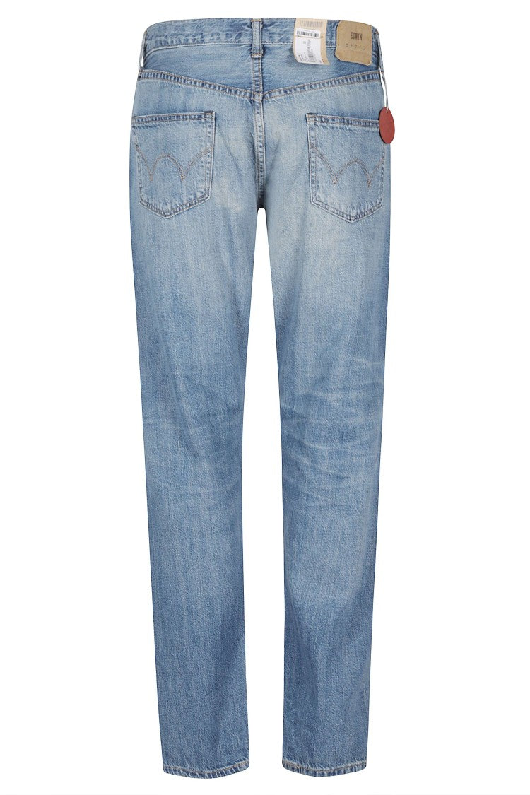 Edwin Light Blue Regular Tapered Five-Pocket Cotton Jeans