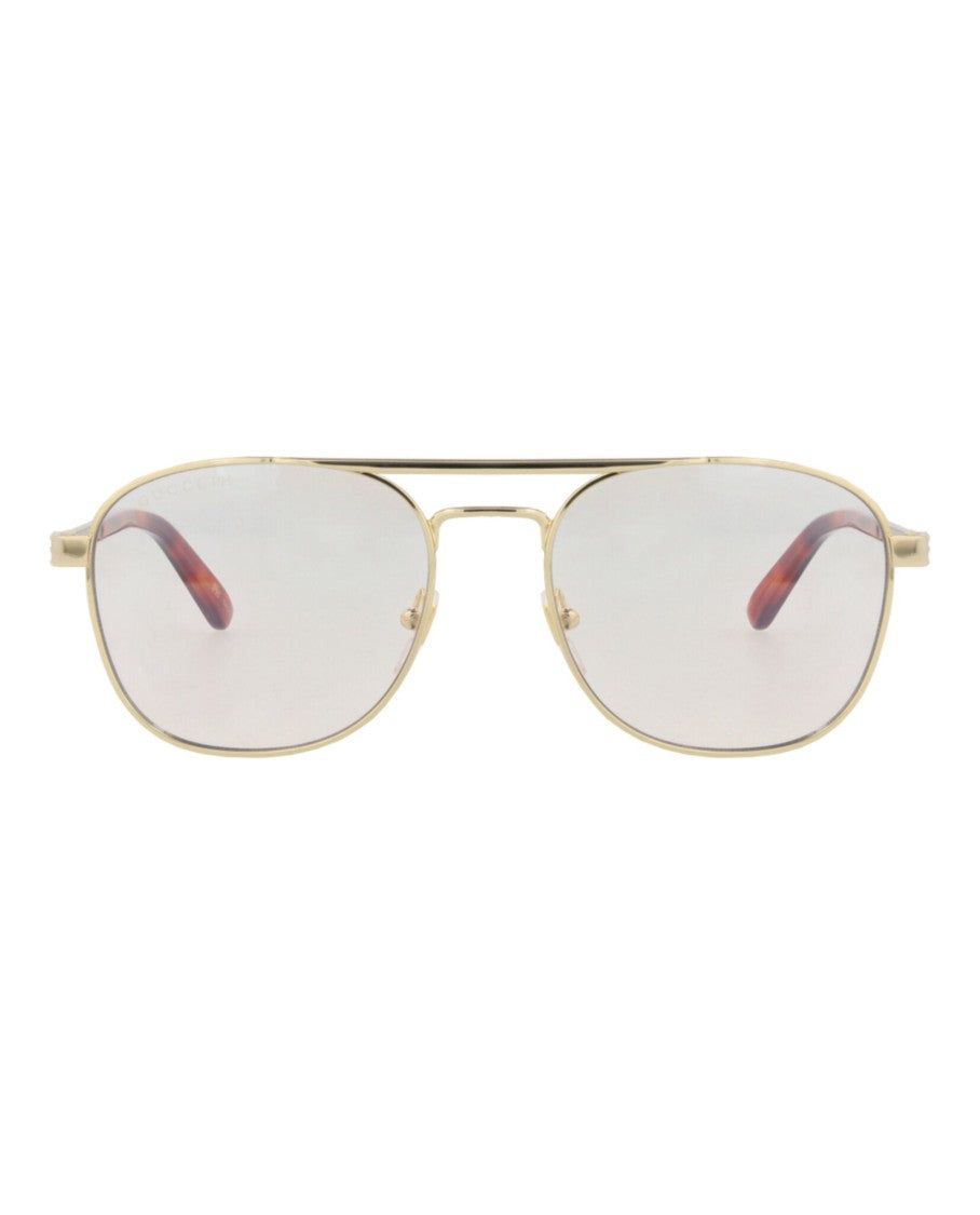 Gucci Aviator-Frame Metal Sunglasses