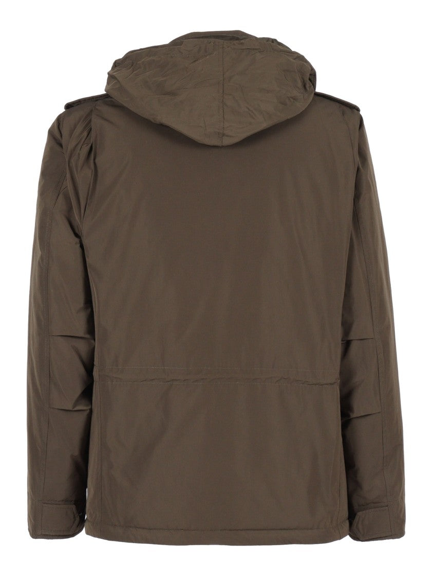 Aspesi Military-Inspired Utility Jacket With Adjustable Hood