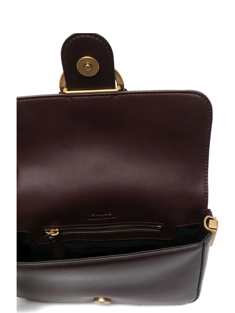 Pinko Mini Slouchy Shoulder Bag With Gold Clasp Detail