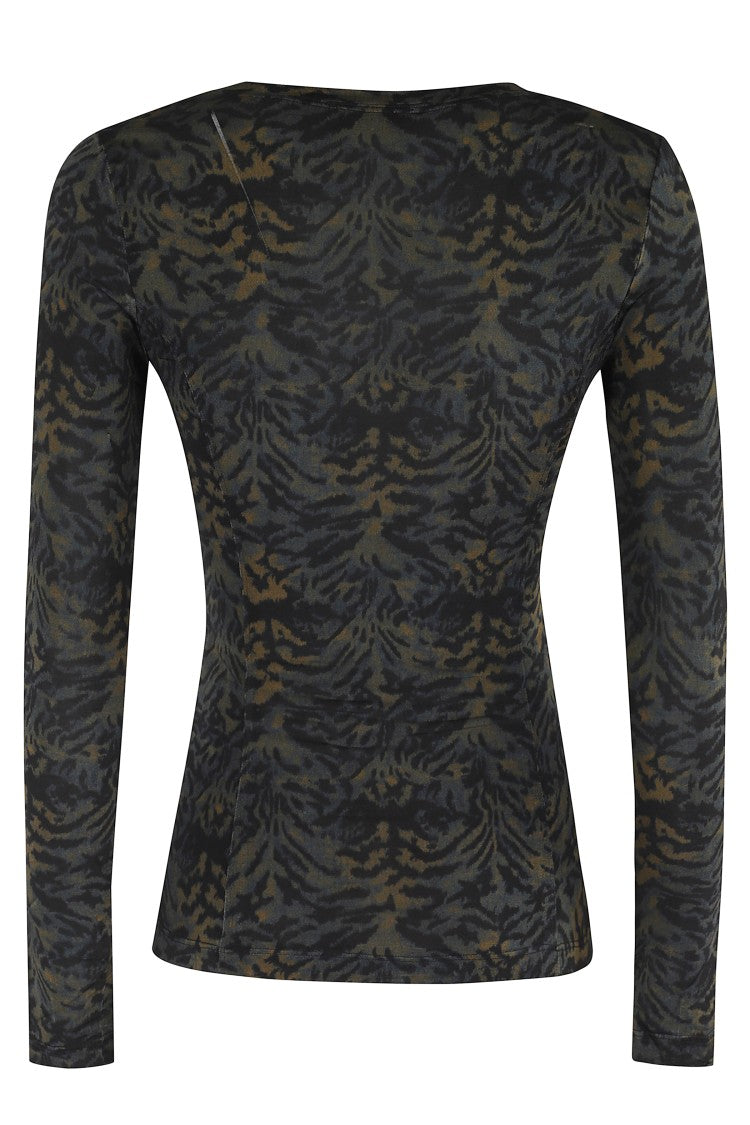 Ulla Johnson Aris Jersey Long Sleeve U Neck Top