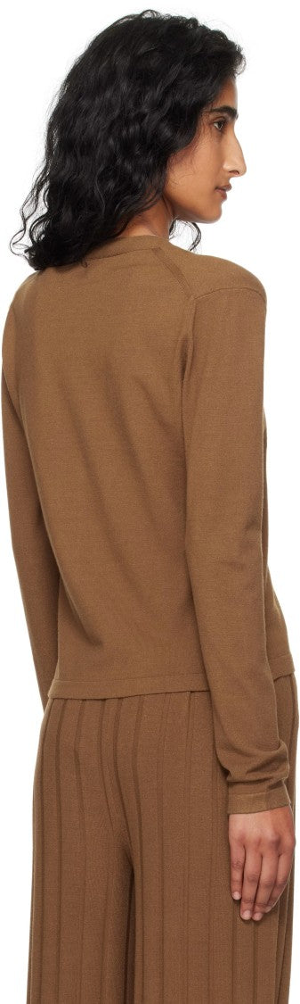 Max Mara Versatile Brown Cardigan With Design