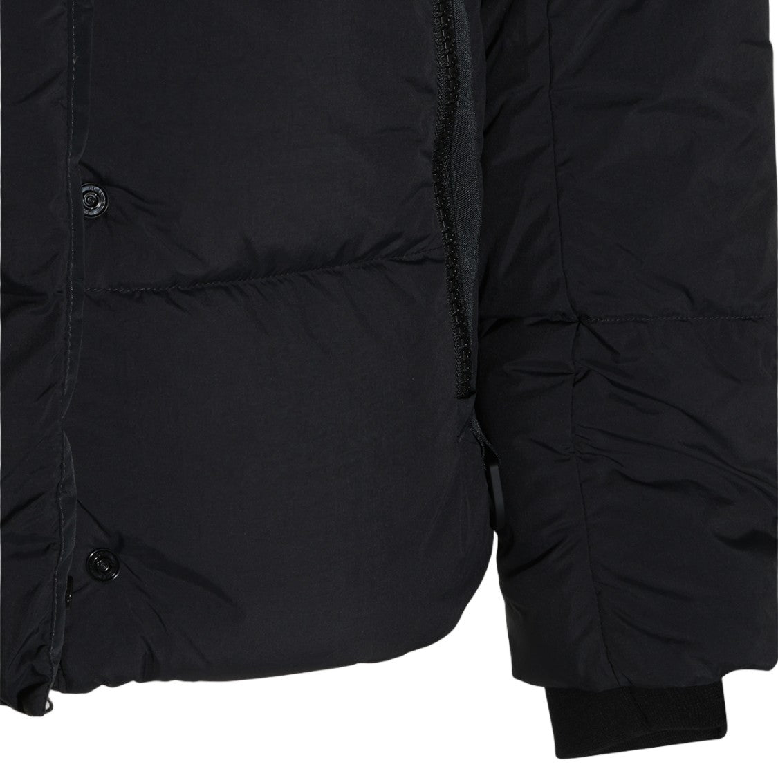 Canada Goose Quilted Down Coat With High Collar And Hood