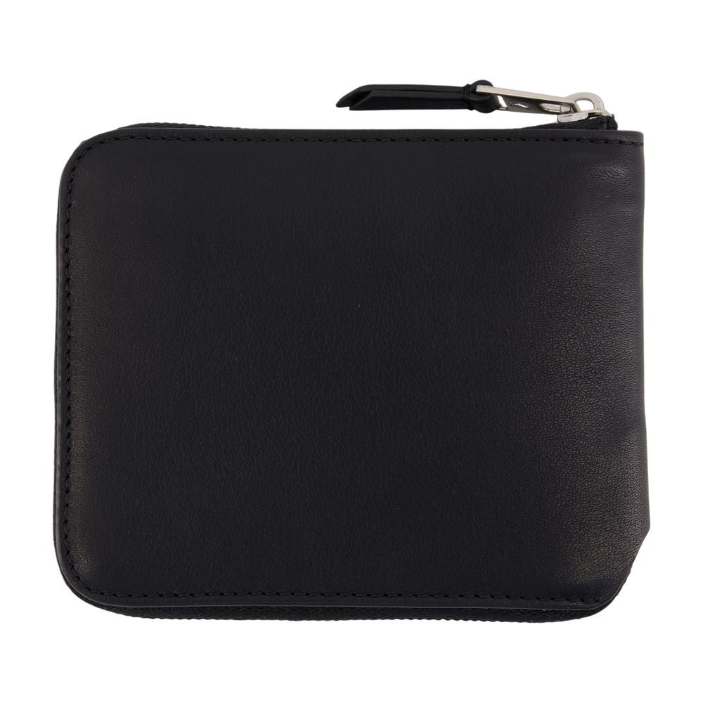 Ami Zip-Around Wallet In Smooth Calfskin Leather