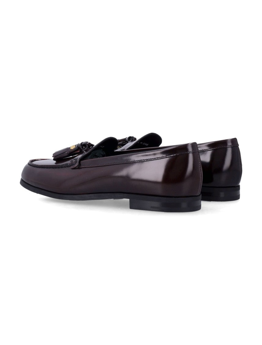 Church's Polished Smoked Patent Leather Priscilla Loafer With Iconic Tassels