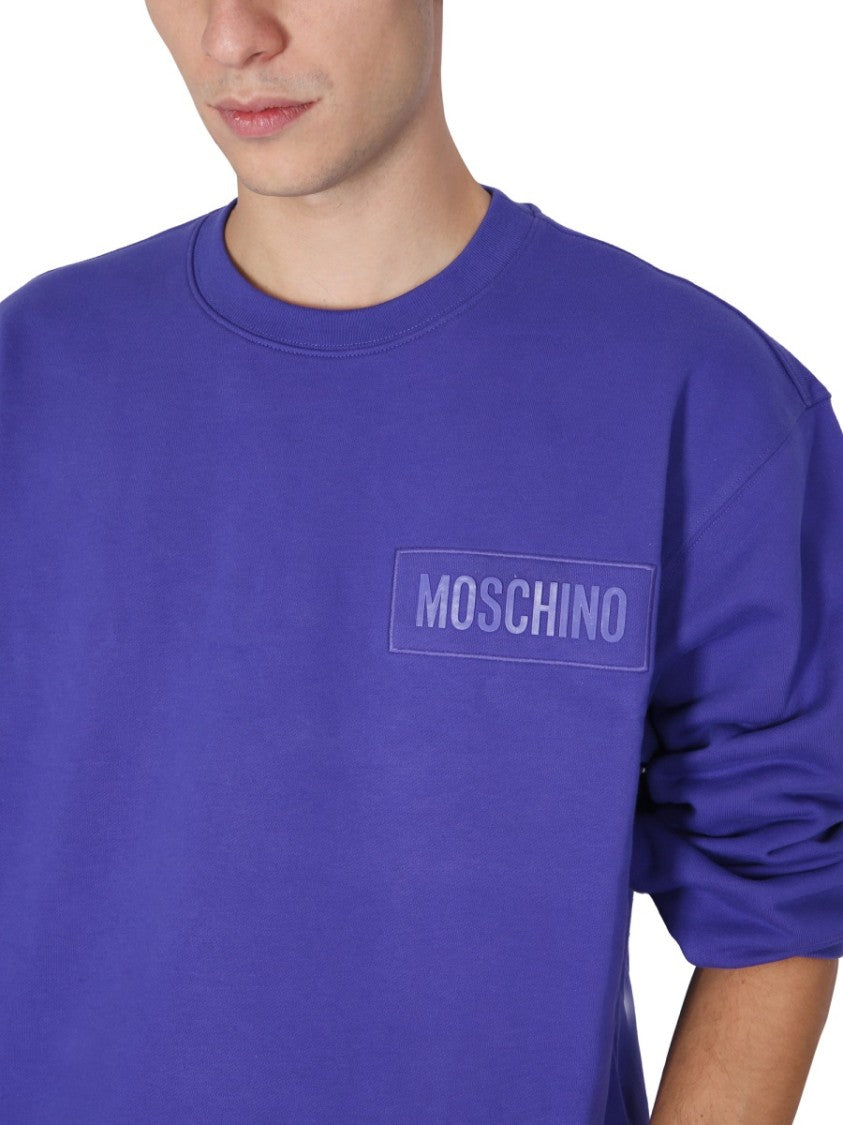 Moschino Relaxed Fit Purple Sweatshirt