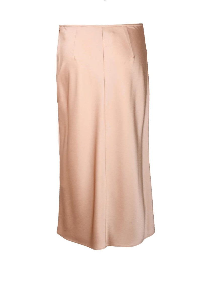 Blumarine Fluid Midi Skirt With Satin Finish