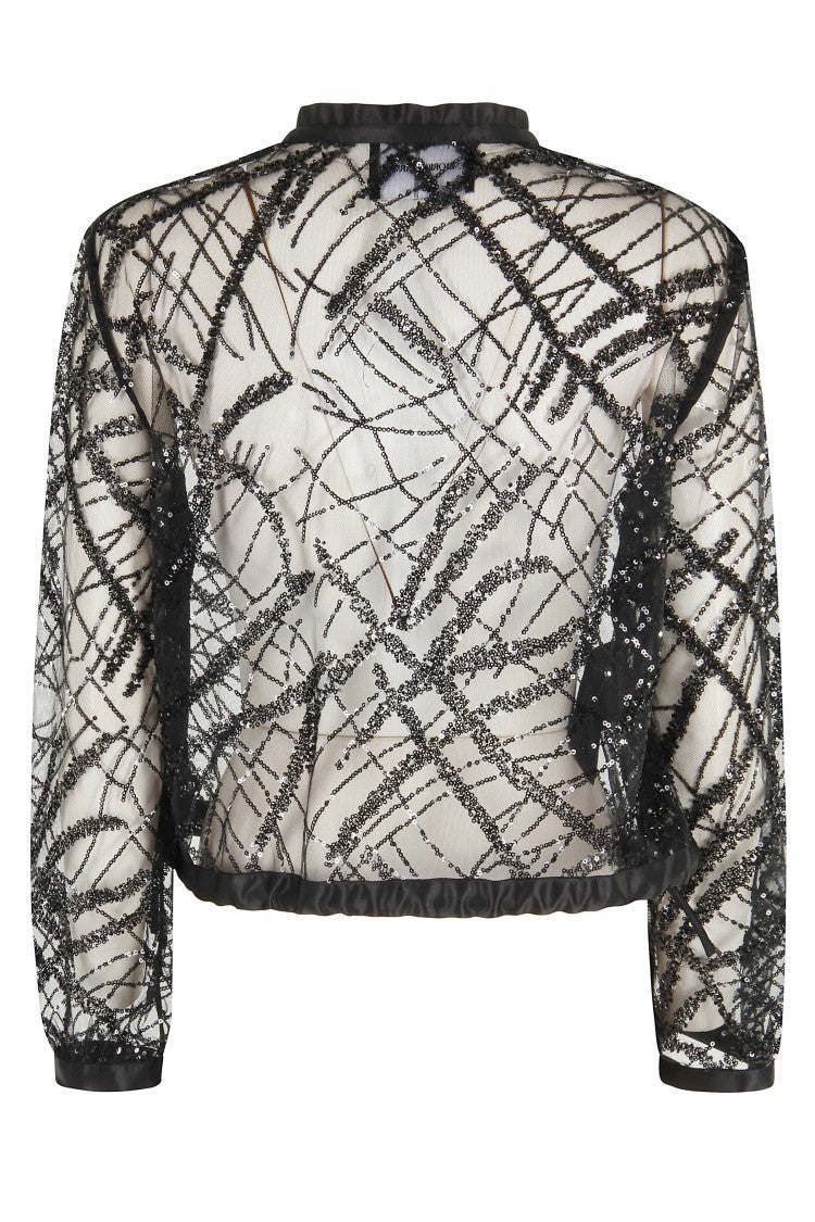 Emporio Armani Embroidered Cropped Shirt Jacket