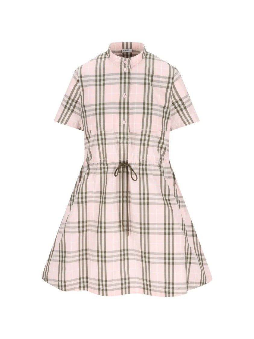 Burberry Pink Check Cotton Dress