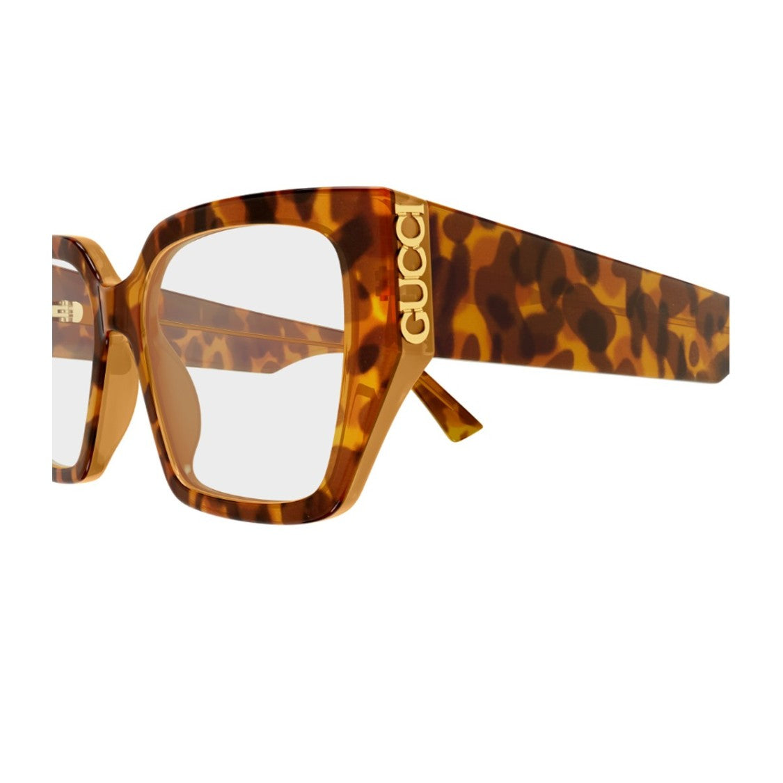 Gucci Havana Recycled Acetate Bold Square Sunglasses