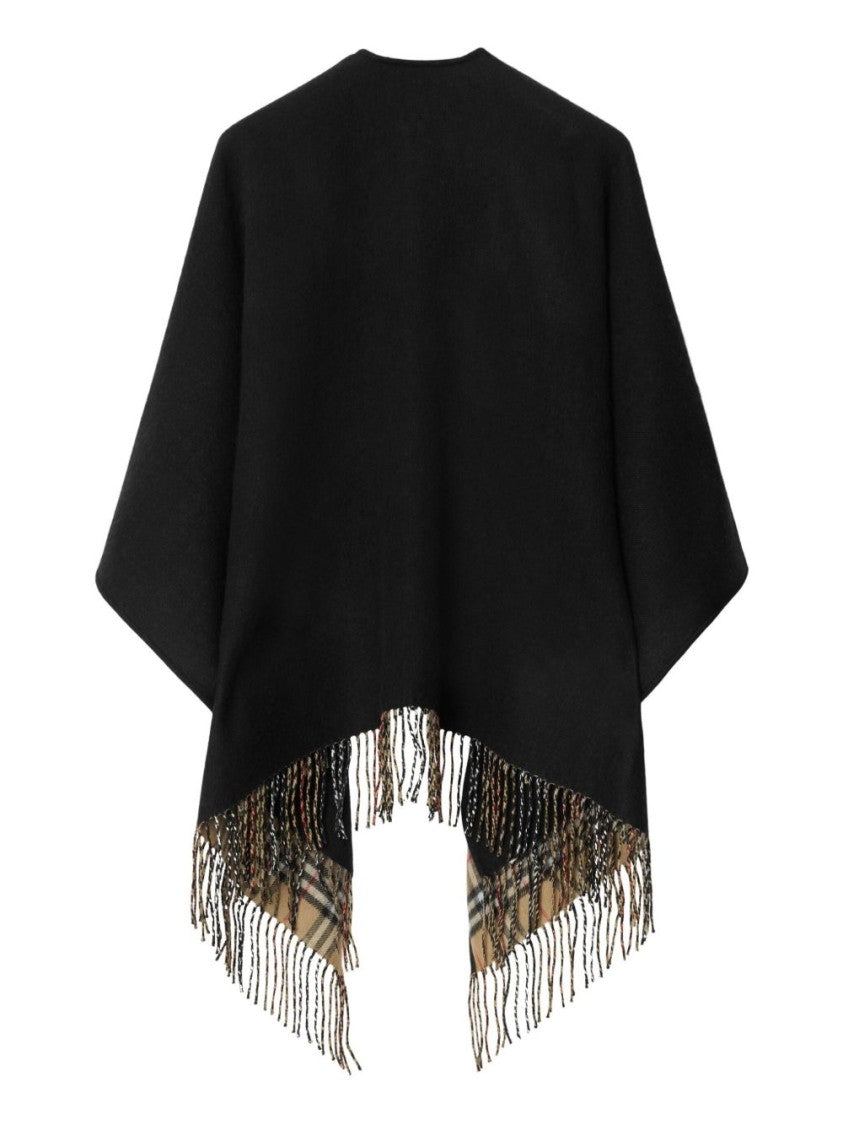 Burberry Mantle With Wool Fringes