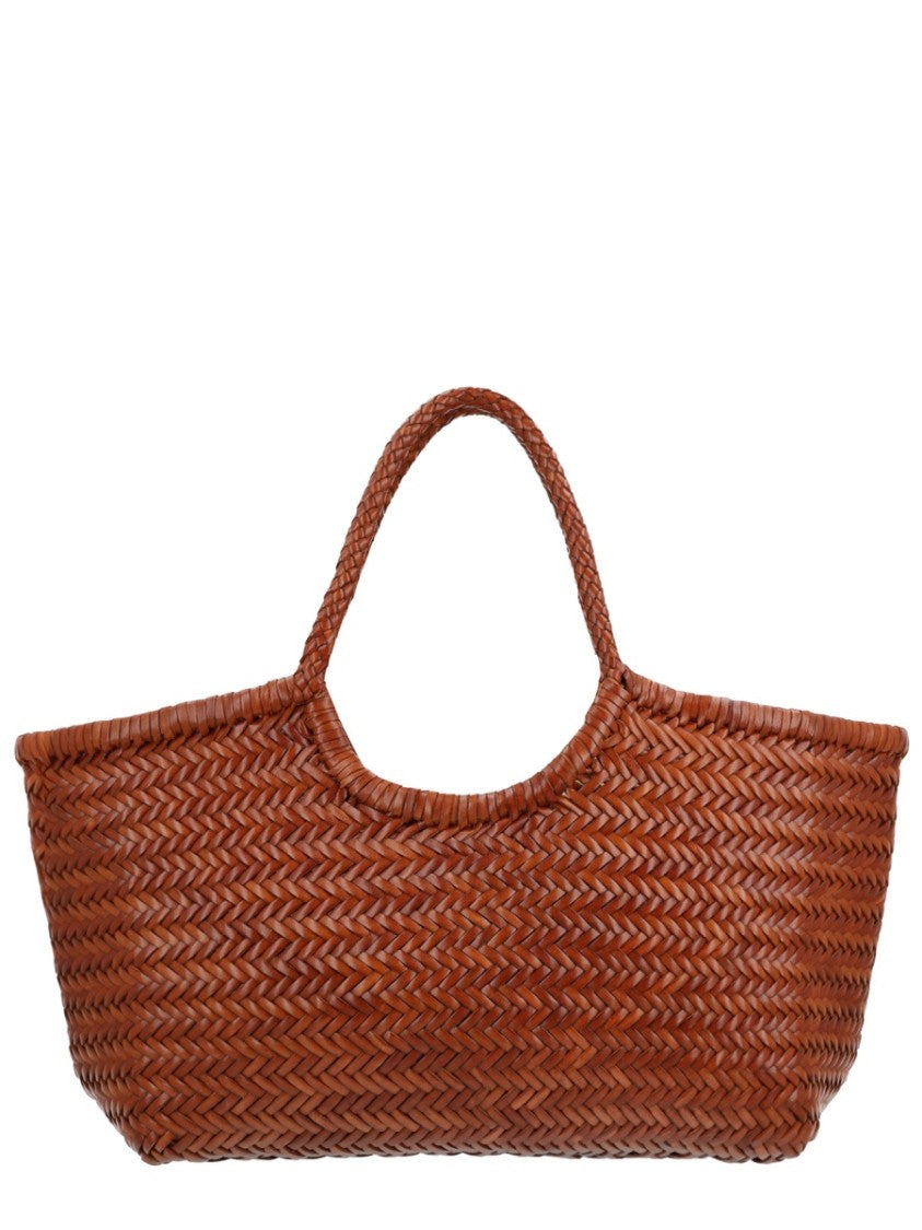 Dragon Diffusion Nantucket Large Woven Herringbone Leather Tote Bag