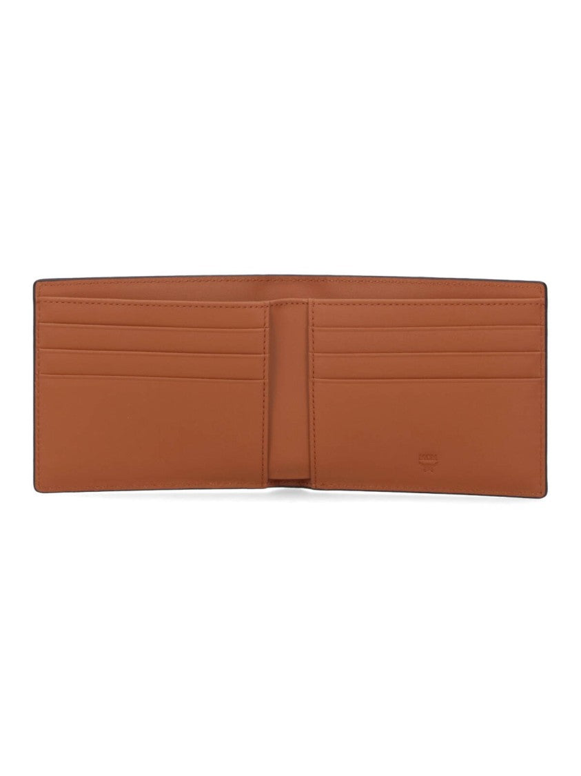 Mcm Logo Bi-Fold Wallet – Brown