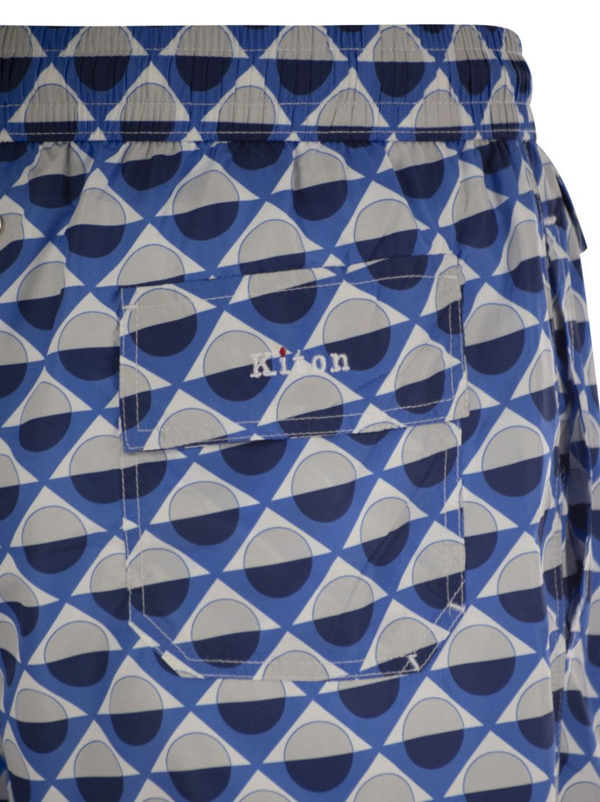 Kiton Patterned Beach Boxers