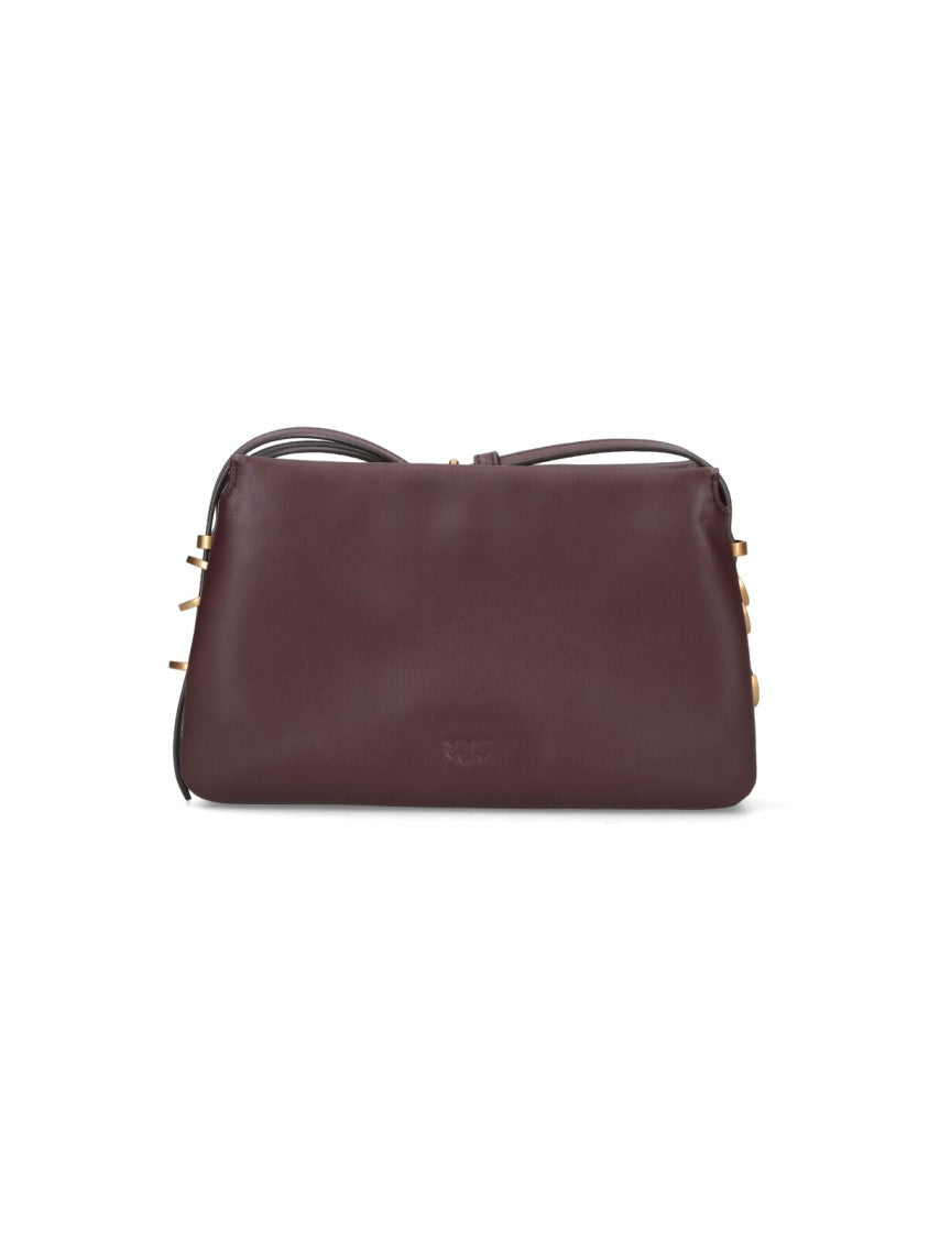 Pinko Mini “Triplet” Shoulder Bag – Bordeaux