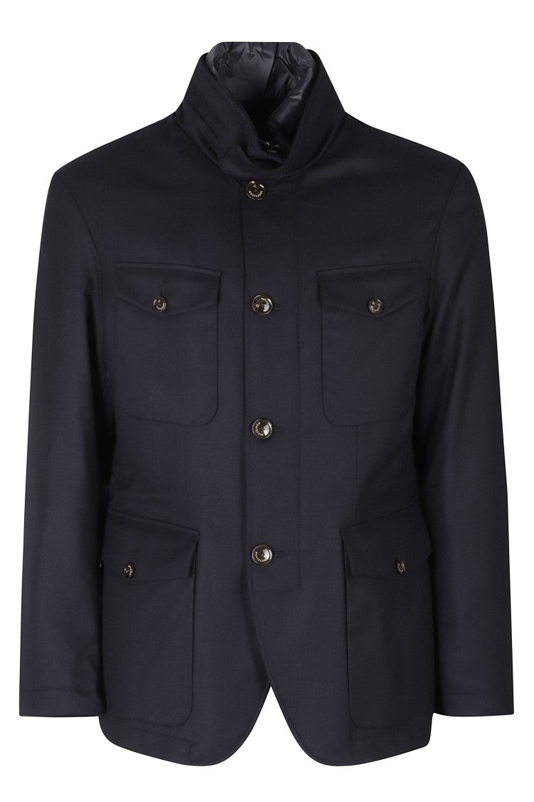 Montecore Blue Duck Down Padded Wool Jacket