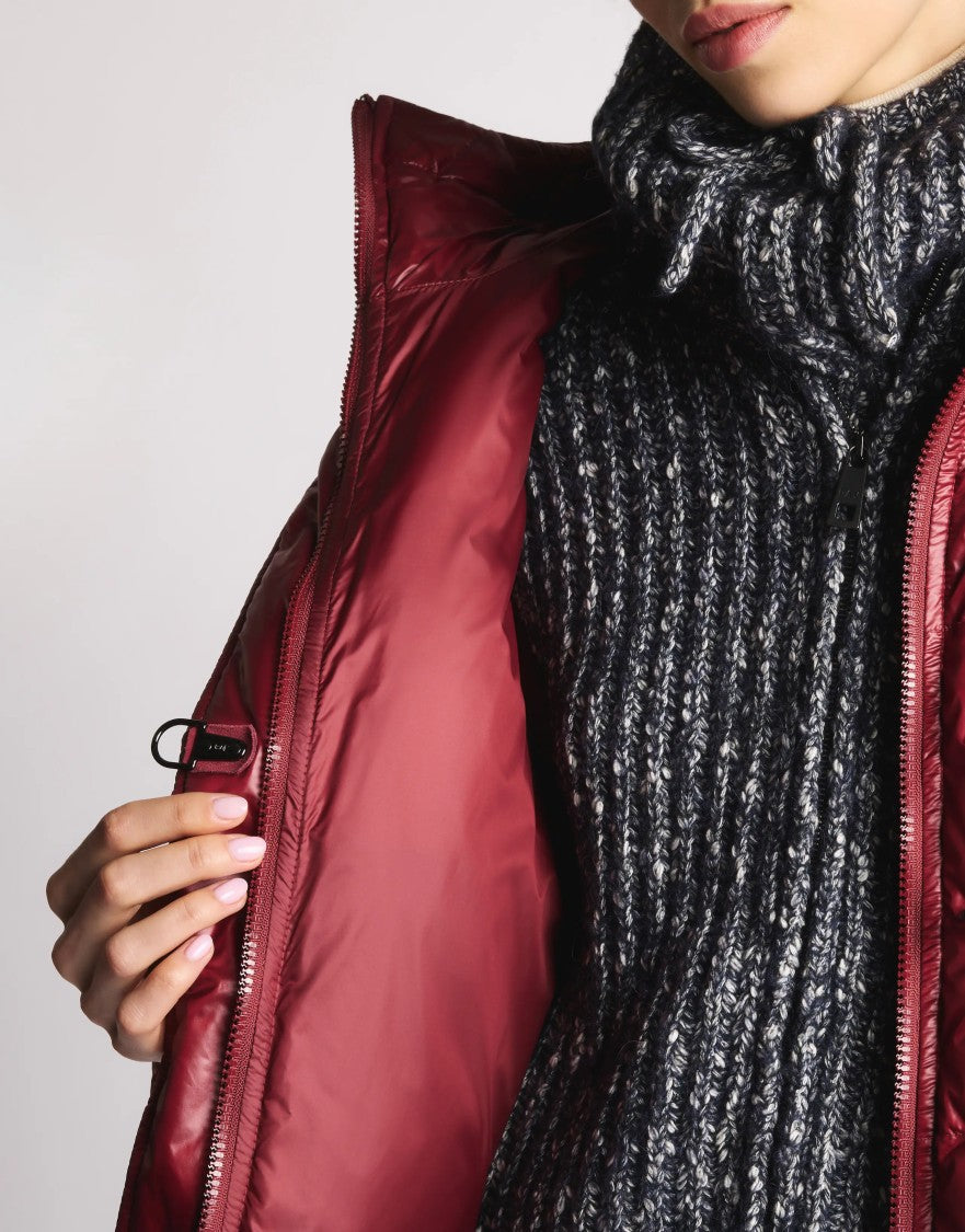 Fay Cardinal Red Puffer Jacket With Hood