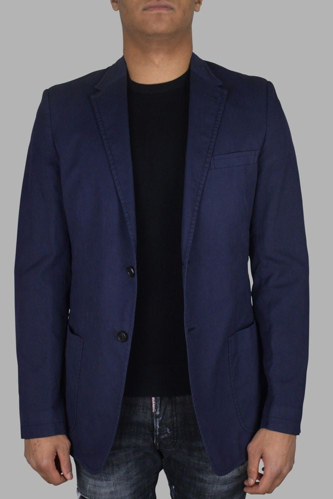 Prada Tailored Blue Cotton Prada Jacket
