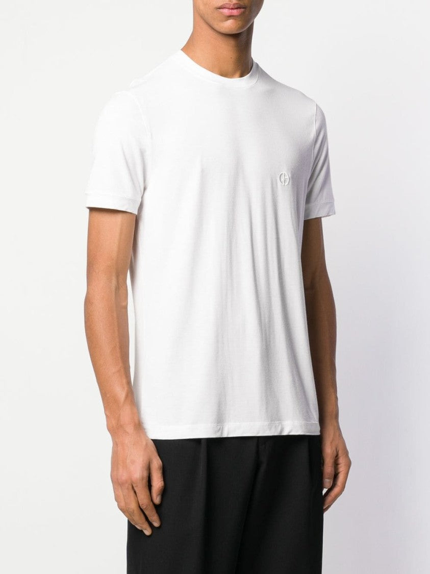 Giorgio Armani Short-Sleeve Embroidered Logo T-Shirt