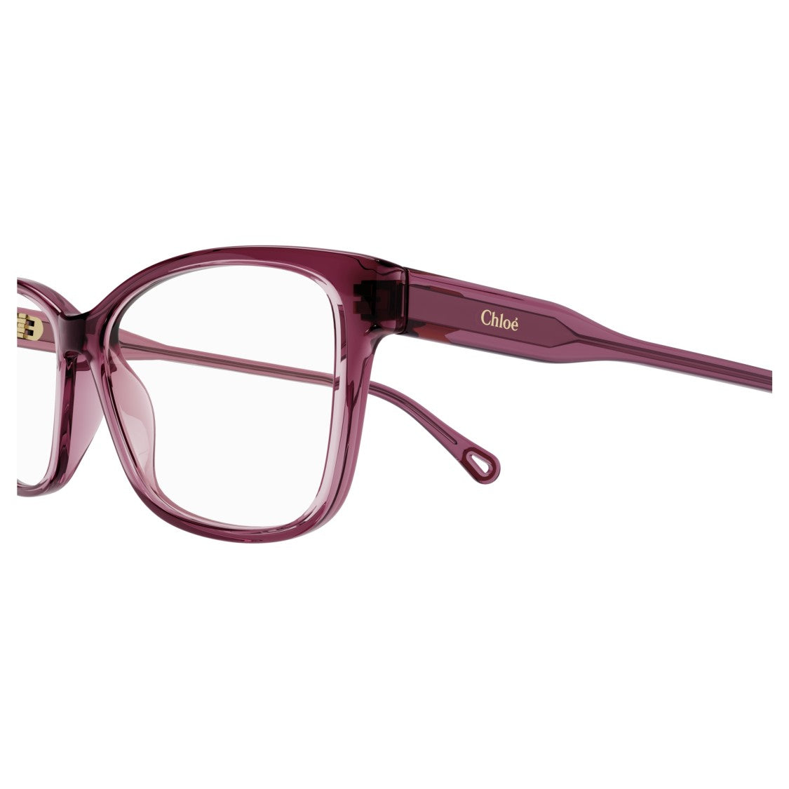 Chloé Ch0116o Translucent Deep Plum Acetate Eyeglasses
