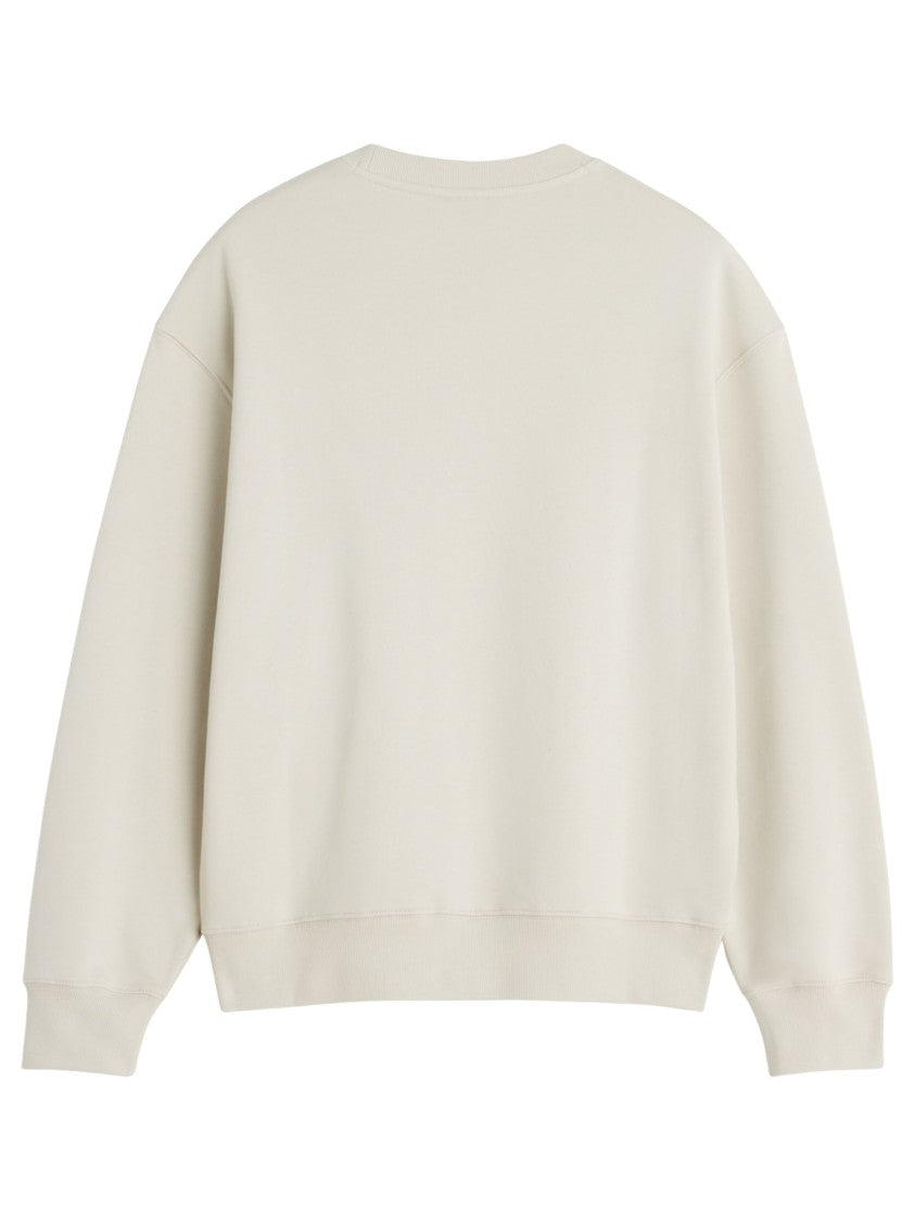 Maison Kitsuné Cream Chest Logo Cotton Sweatshirt