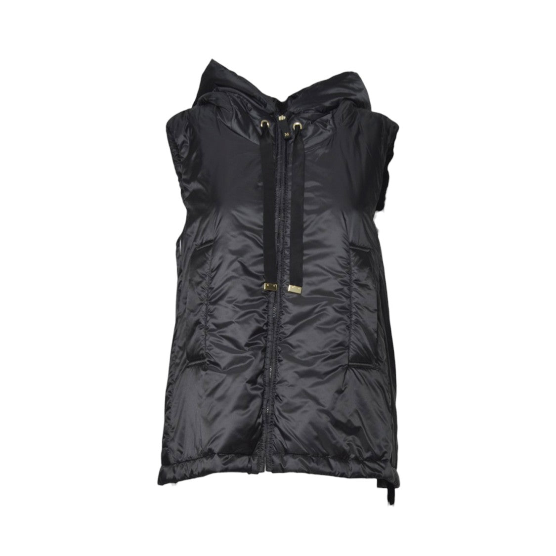 Max Mara Sleeveless Puffer Vest With High Collar And Hood