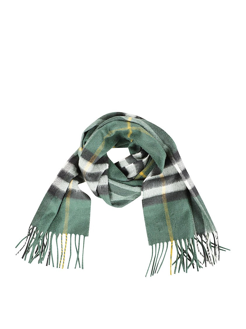 Burberry Cashmere Scarf With Refined Check Pattern