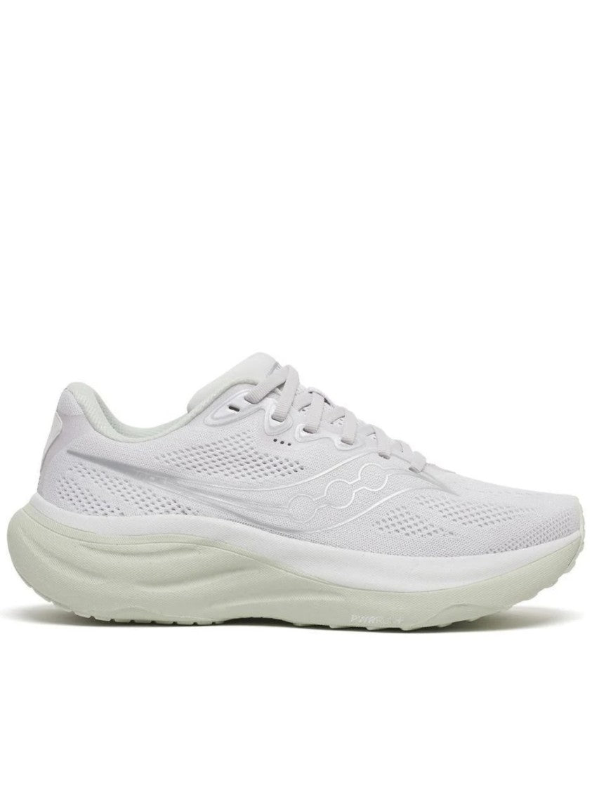 Saucony Breathable White Running Shoes With Cushioned Midsole