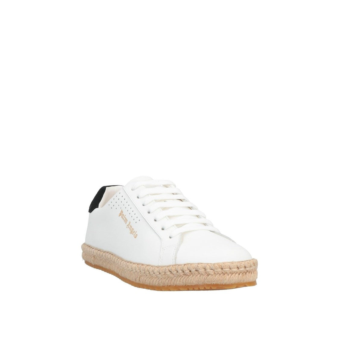 Palm Angels Leather Sneakers With Woven Espadrille-Style Sole