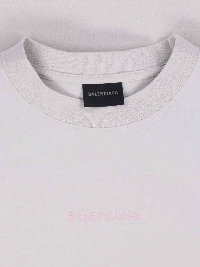 Balenciaga Logo T-Shirt – Light Grey