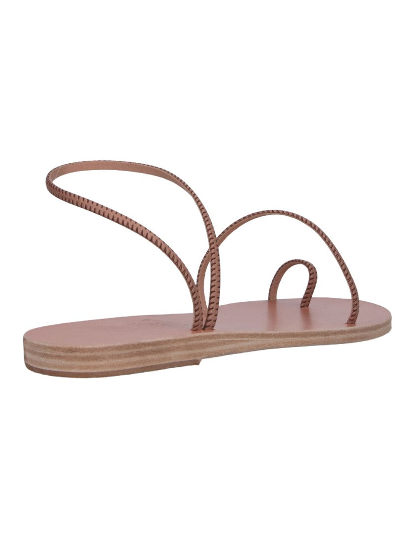 Ancient Greek Sandals Brown Eleftheria Braided Strap Leather Sandals