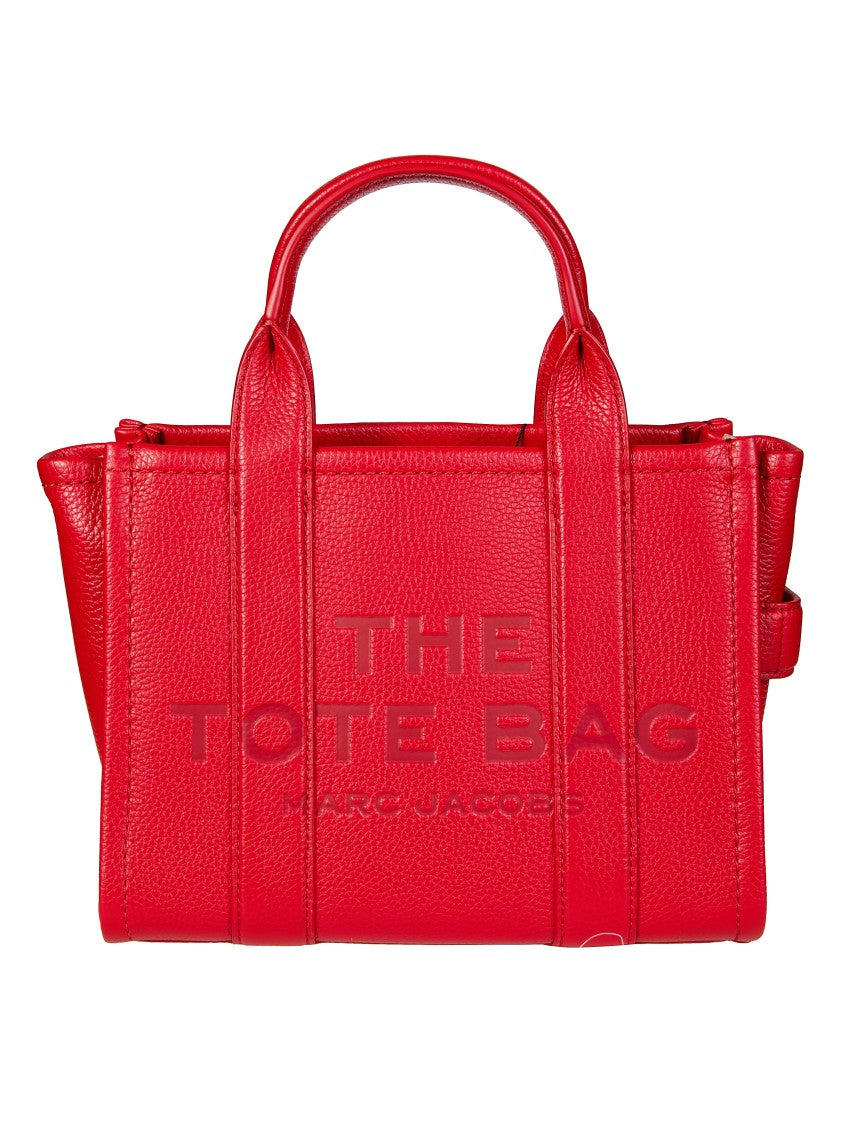 Marc Jacobs Red Textured Leather Small Tote Bag