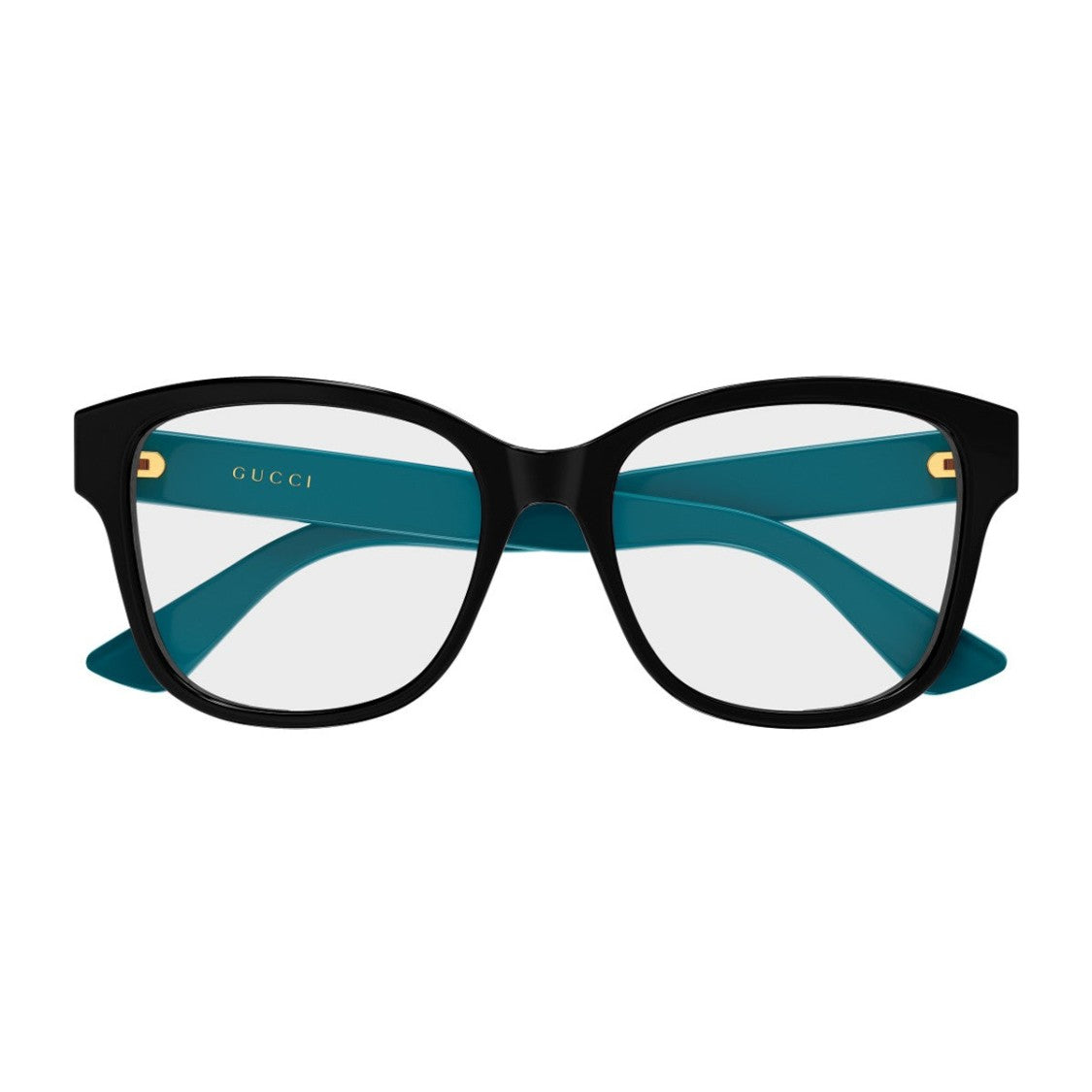 Gucci Black Blue Injected Frame Square Sunglasses