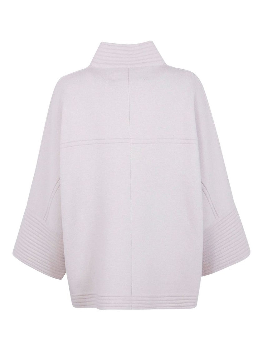 Dexterior Boxy White Wool-Cashmere Blend Coat