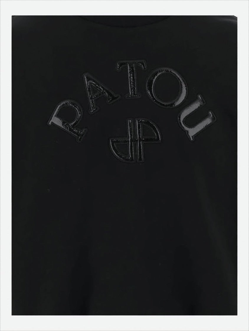 Patou Cropped Long-Sleeve Sweatshirt With Logo Detail