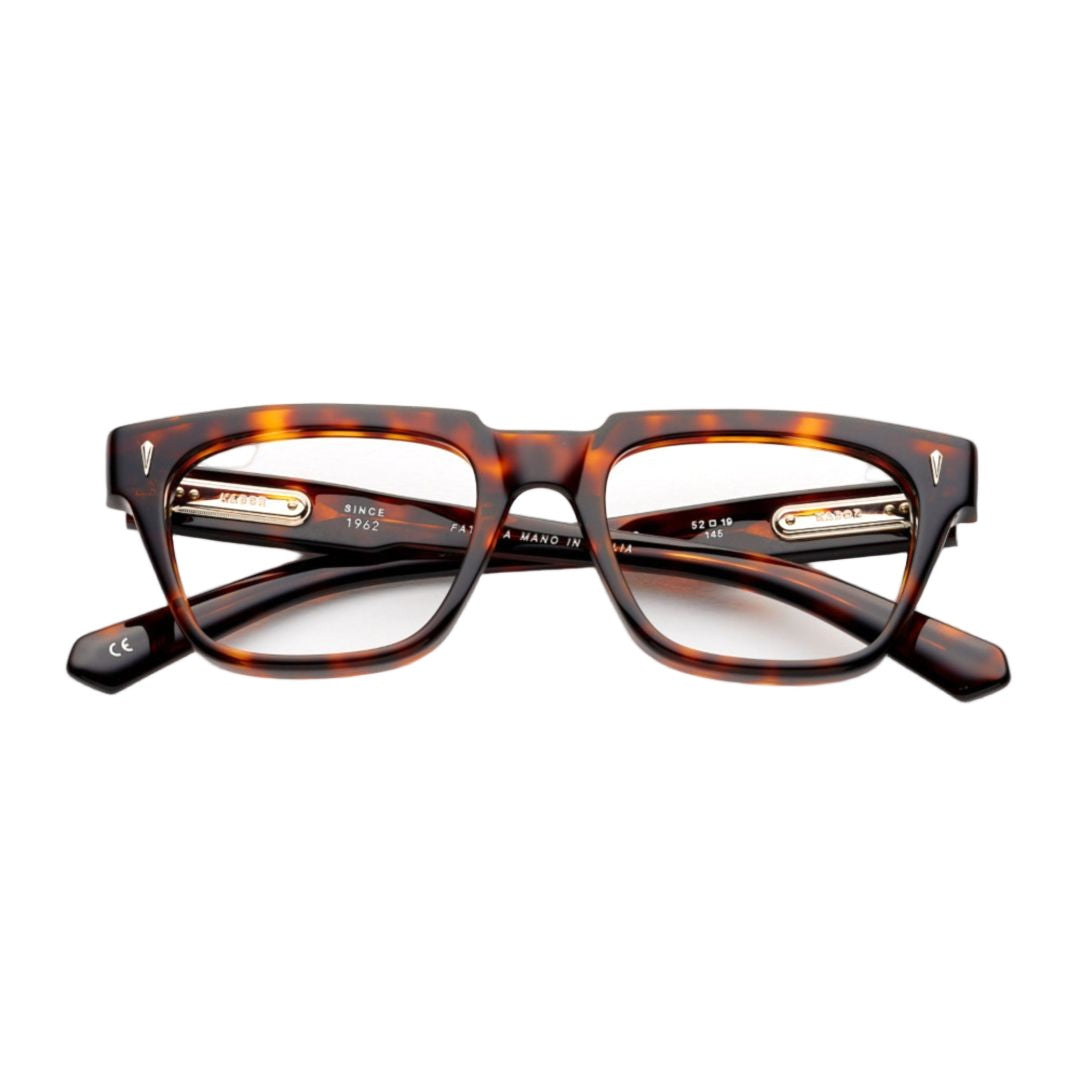 Kador Premium 13 Rectangular Tortoiseshell Eyeglasses With Metallic Accents