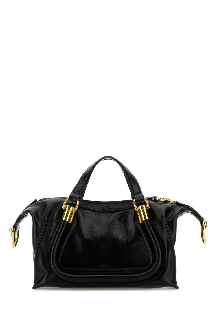 Chloé Black Leather Paraty 24 Handbag