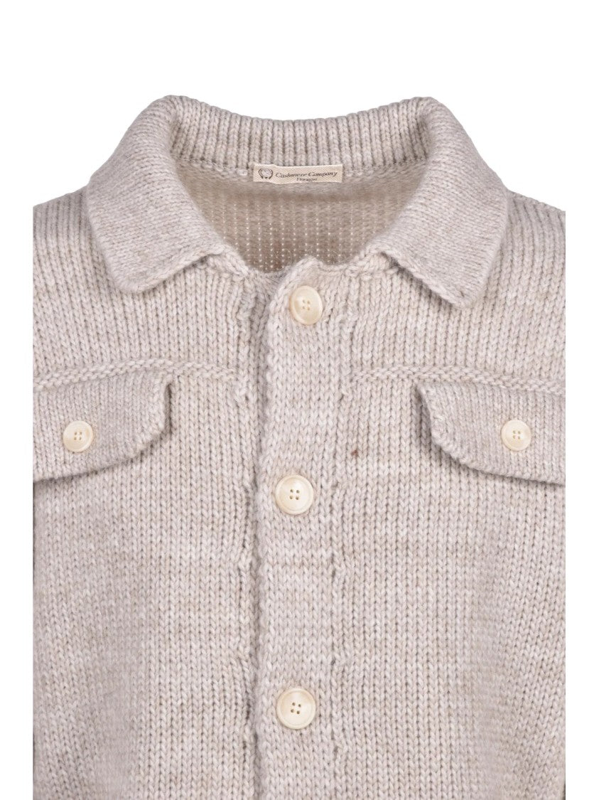 Cashmere Company P. Two-Pocket Cashmere Blend Cardigan With Structured Knit