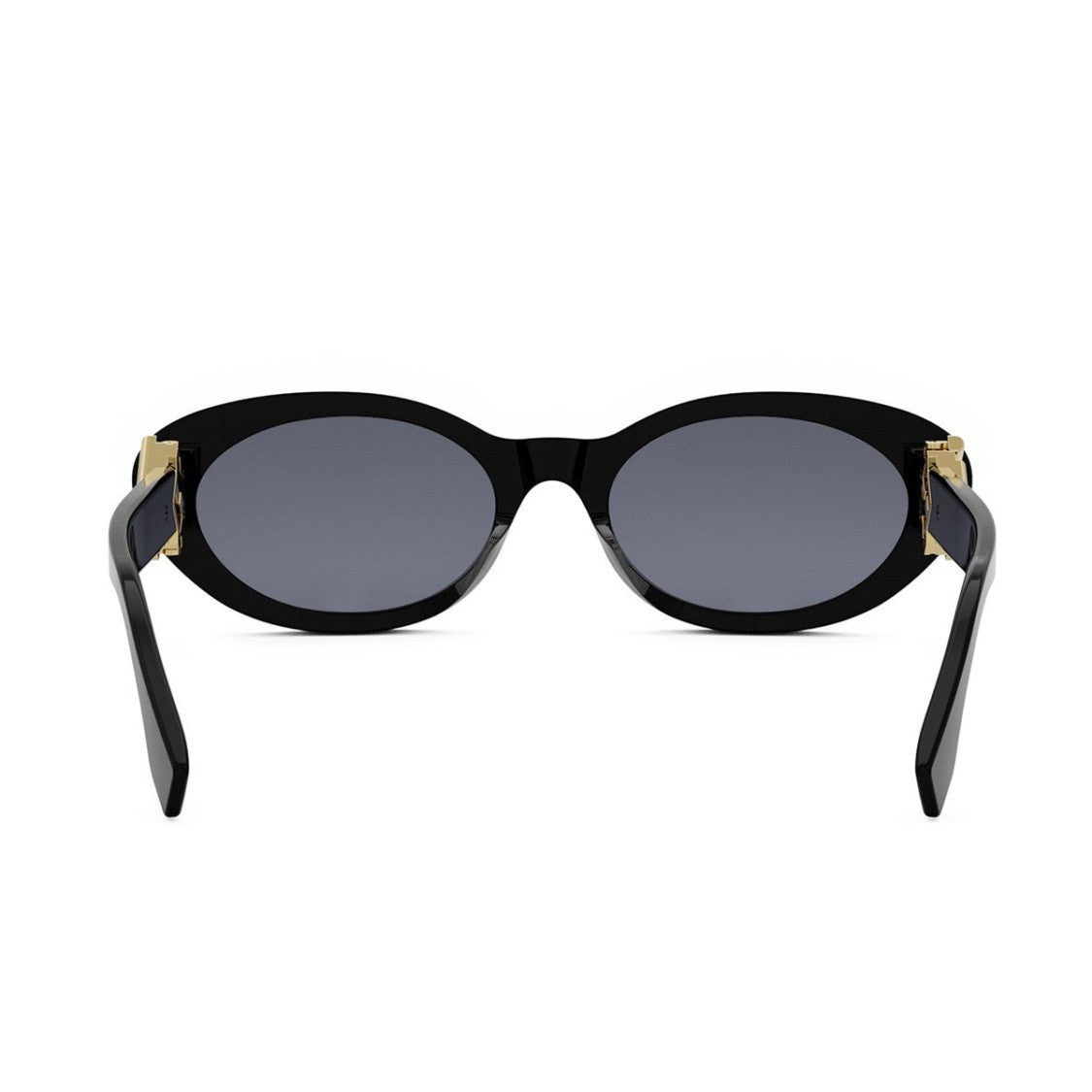 Fendi Black Ff Diamonds Acetate Oval Sunglasses