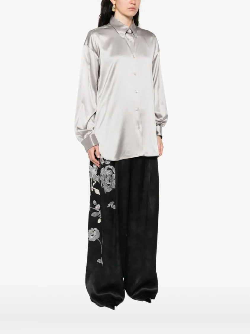 Ermanno Scervino Lustrous Silk Button-Up Shirt
