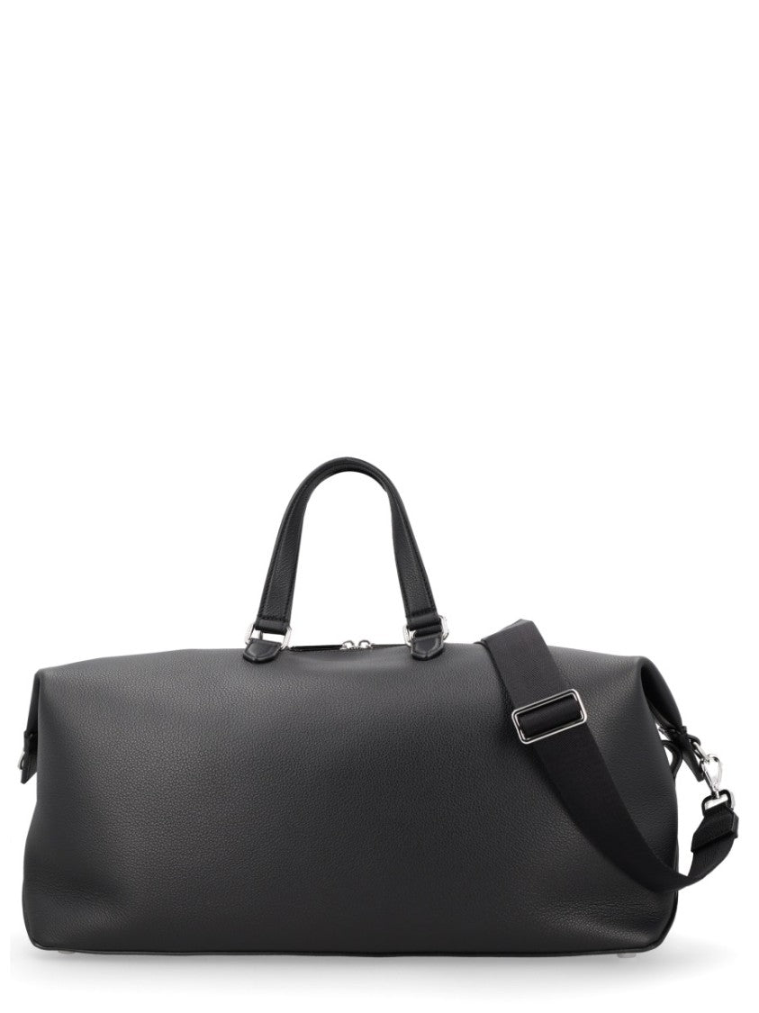 Fendi Large Rectangular Leather Tote With Detachable Shoulder Strap